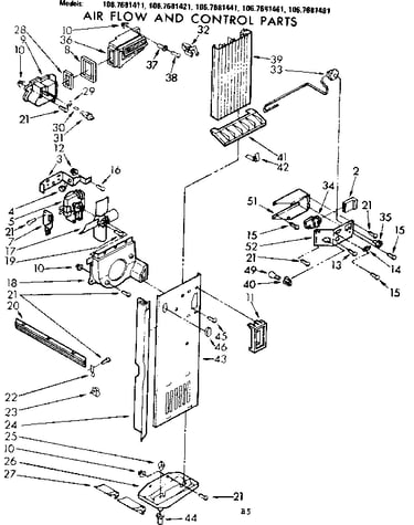 Air flow and control parts