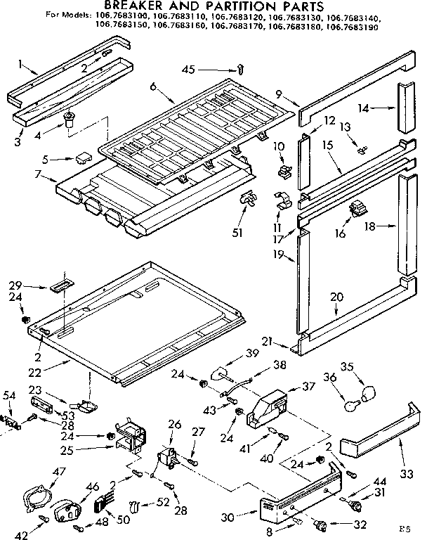 Breaker and partition parts