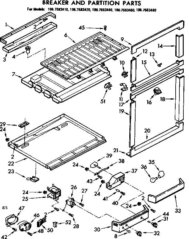 BREAKER AND PARITION PARTS