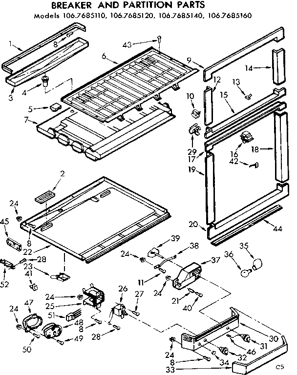 BREAKER AND PARTITION PARTS