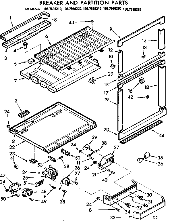 BREAKER AND PARTITION PARTS