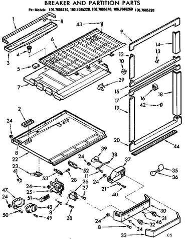 Breaker and partition parts