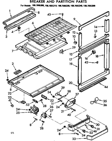 Breaker and partition parts
