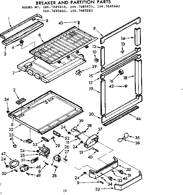 Breaker and partition parts