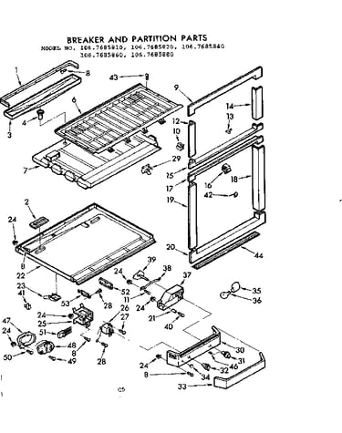 Breaker and partition parts