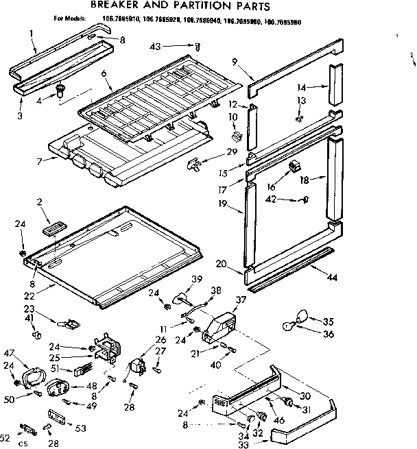 Breaker and partition parts