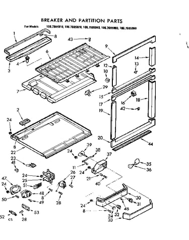 Breaker and partition parts