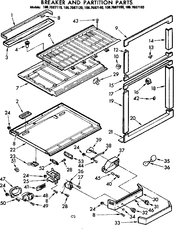 BREAKER AND PARTITION PARTS