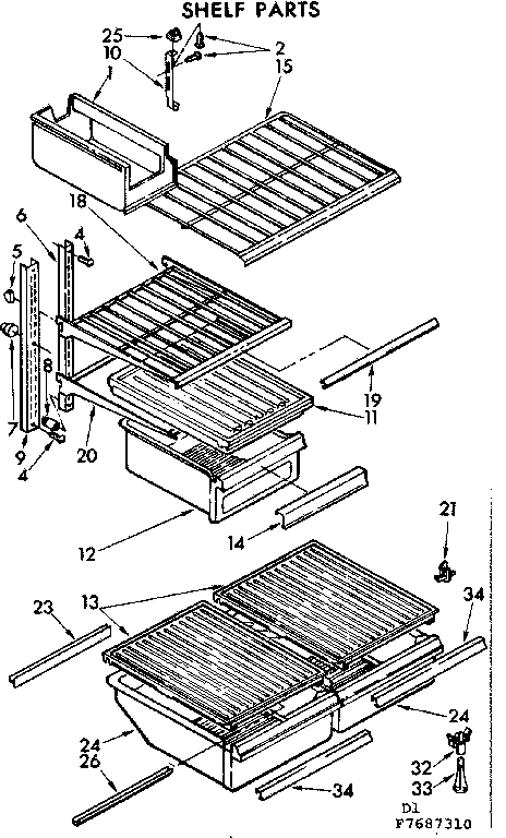 Shelf parts