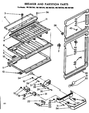 Breaker and partition parts