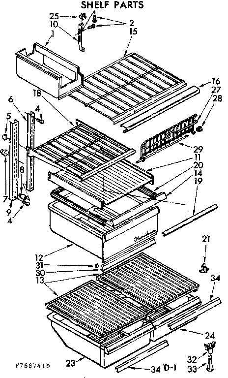 Shelf parts