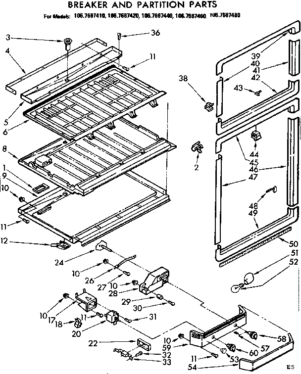 BREAKER AND PARTITION PARTS