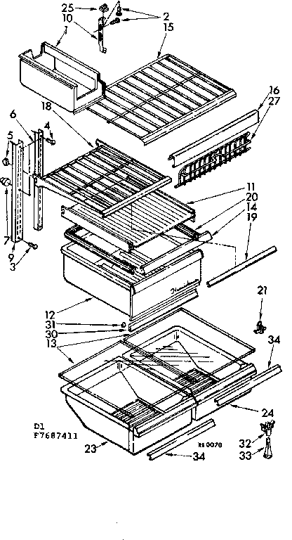 Shelf parts