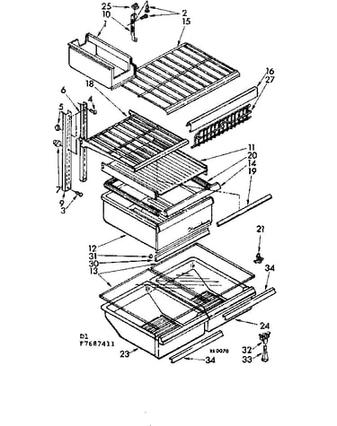 Shelf parts