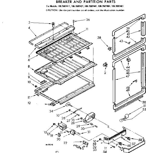 Breaker and partition parts
