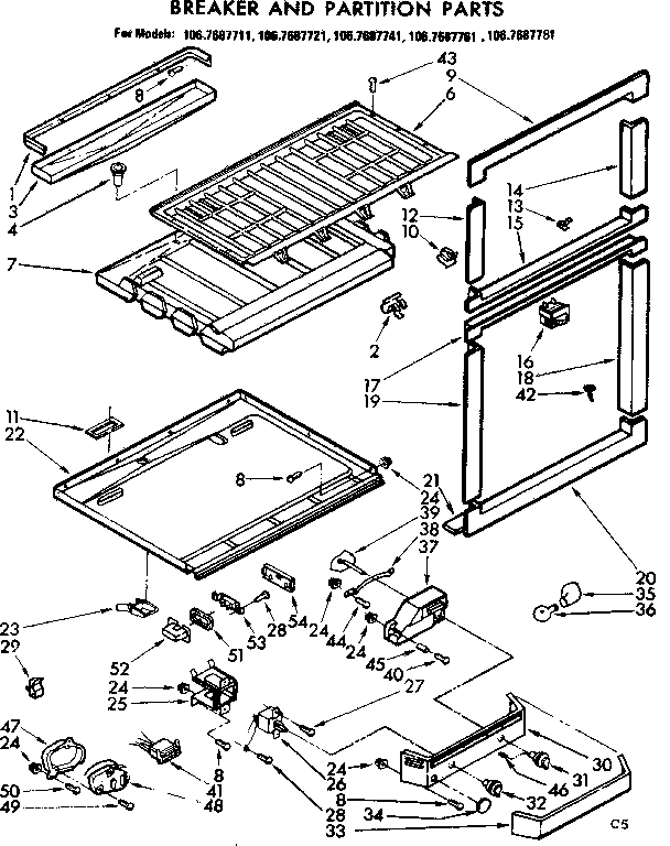 Breaker and partition parts