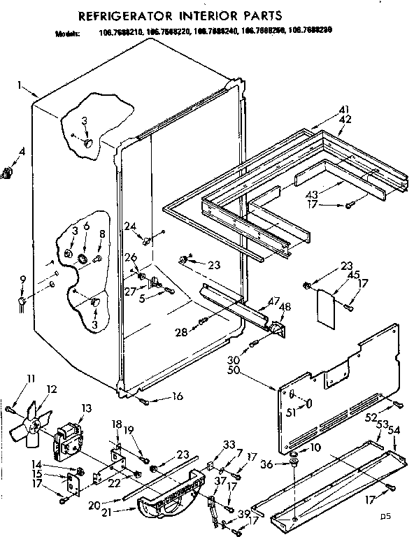 REFRIGERATOR INTERIOR PARTS