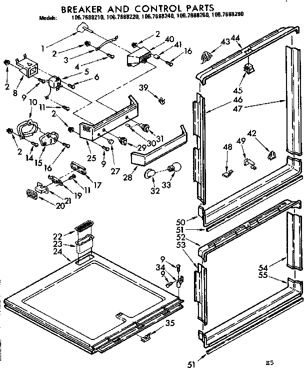 Breaker and control parts