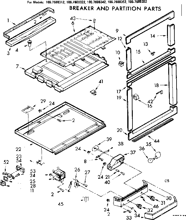 Breaker and partition parts