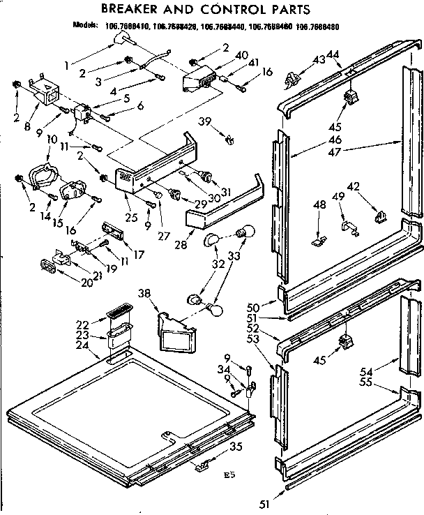 Breaker and control parts