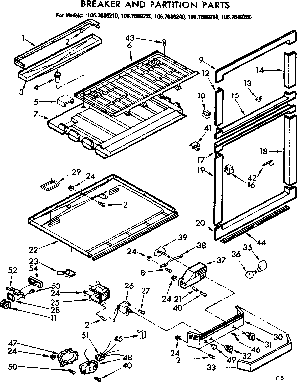 BREAKER AND PARTITION PARTS