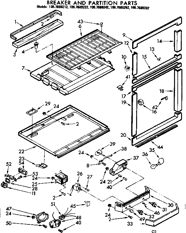 Breaker and partition parts