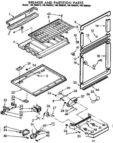 Breaker and partition parts
