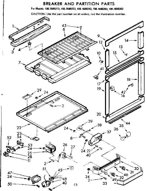 Breaker and partition parts