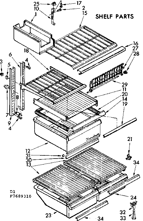 Shelf parts