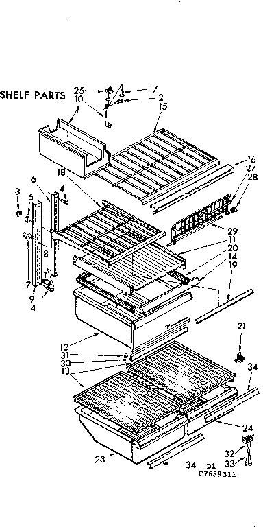 Shelf parts