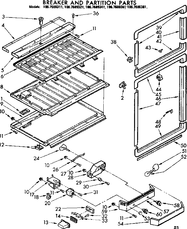Breaker and partition parts