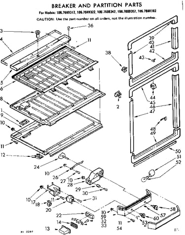 Breaker and partition parts