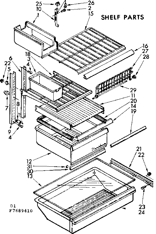 Shelf parts
