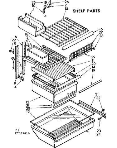 Shelf parts