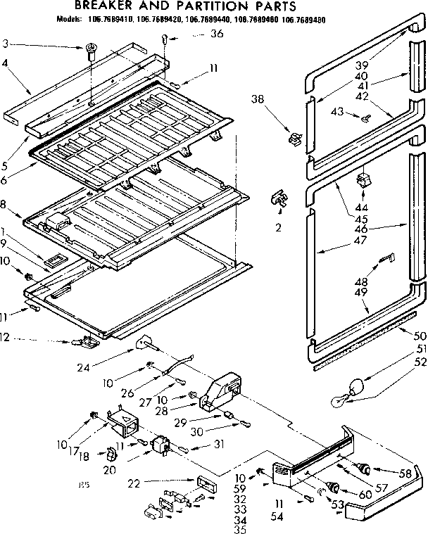 Breaker and partition parts