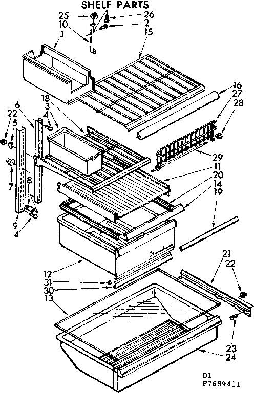 Shelf parts