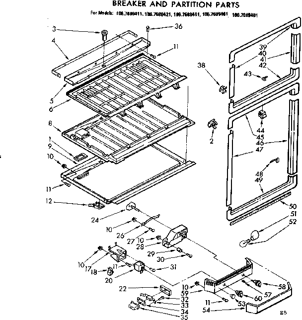 Breaker and partition parts
