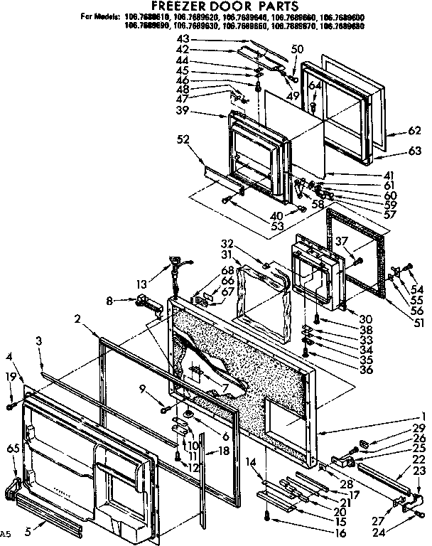 Freezer door parts