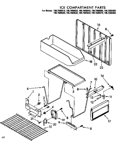 Ice compartment parts