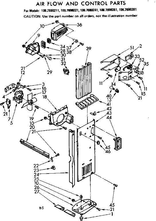 Air flow and control parts