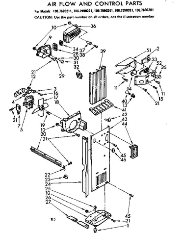 Air flow and control parts