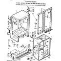 Kenmore 1067690510 cabinet parts diagram