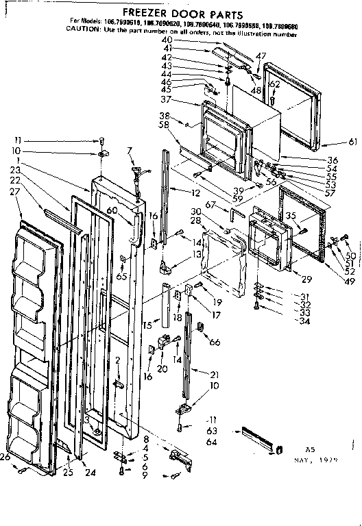 Freezer door parts