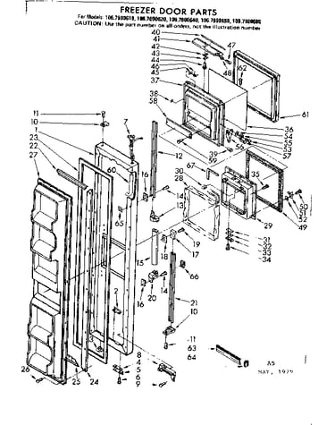 Freezer door parts