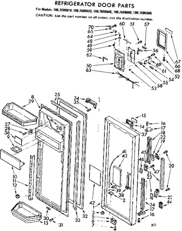 Refrigerator door parts