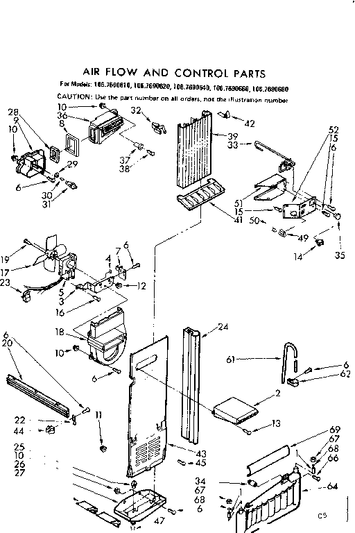 Air flow and control parts