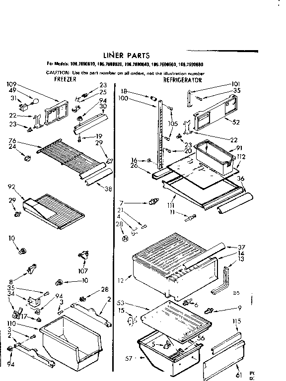 Liner parts