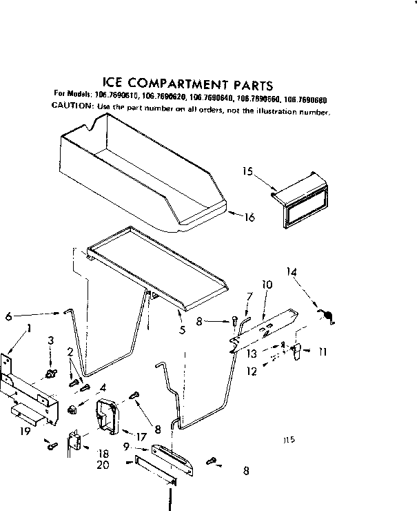 Ice compartment parts