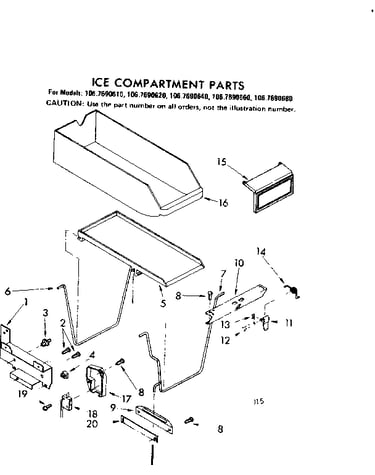 Ice compartment parts