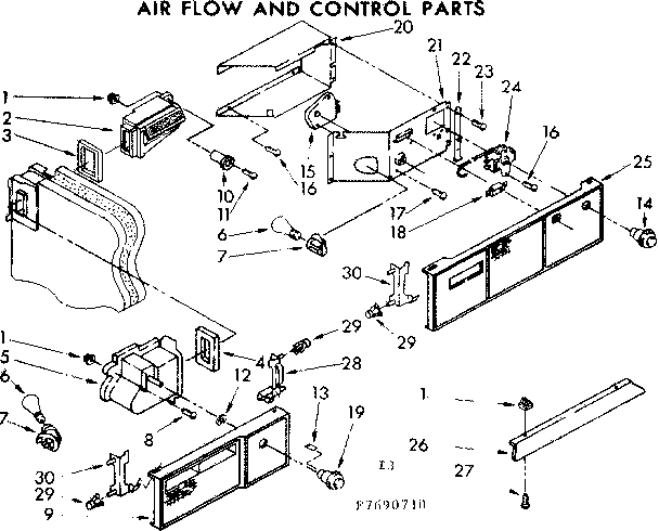 Air flow and control parts